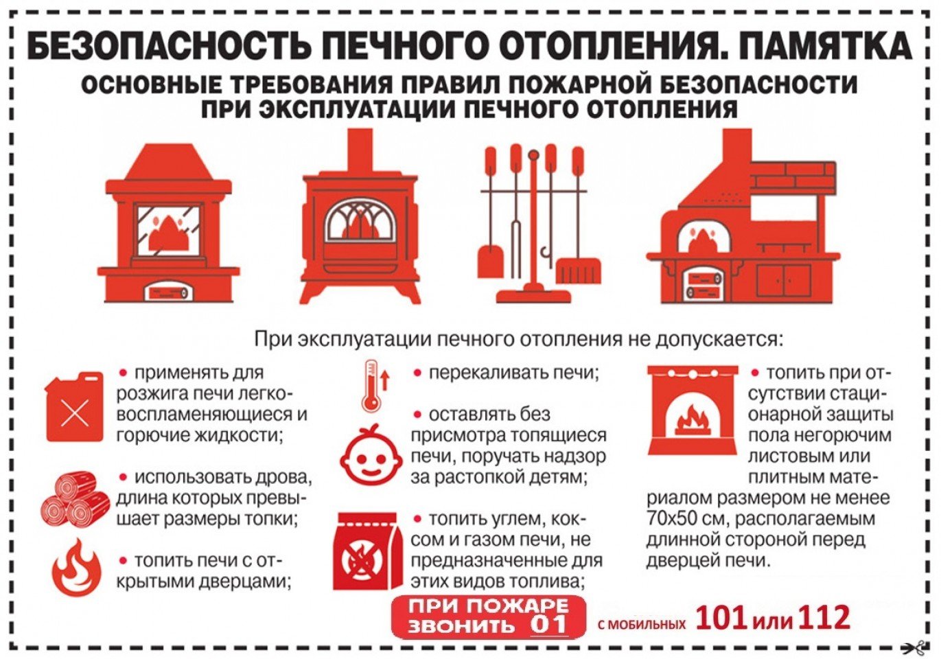 Пожарная безопасность при использовании печного отопления.