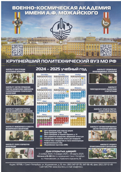 ВОЕННО-КОСМИЧЕСКАЯ АКАДЕМИЯ ИМЕНИ А.Ф. МОЖАЙСКОГО. ВОЕННО-КОСМИЧЕСКАЯ АКАДЕМИЯ ИМЕНИ А.Ф. МОЖАЙСКОГО.